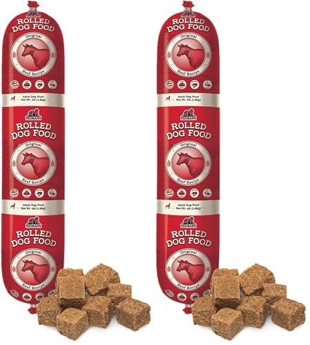 Image of Redbarn Pet Products All-Natural Premium Rolled Dog Food, Beef Recipe - Soft Semi-Moist Wet Formula for High Protein Diet, Training Rewards, & Treat Pill Concealer - 4 lb, 1 Count (Pack of 2)