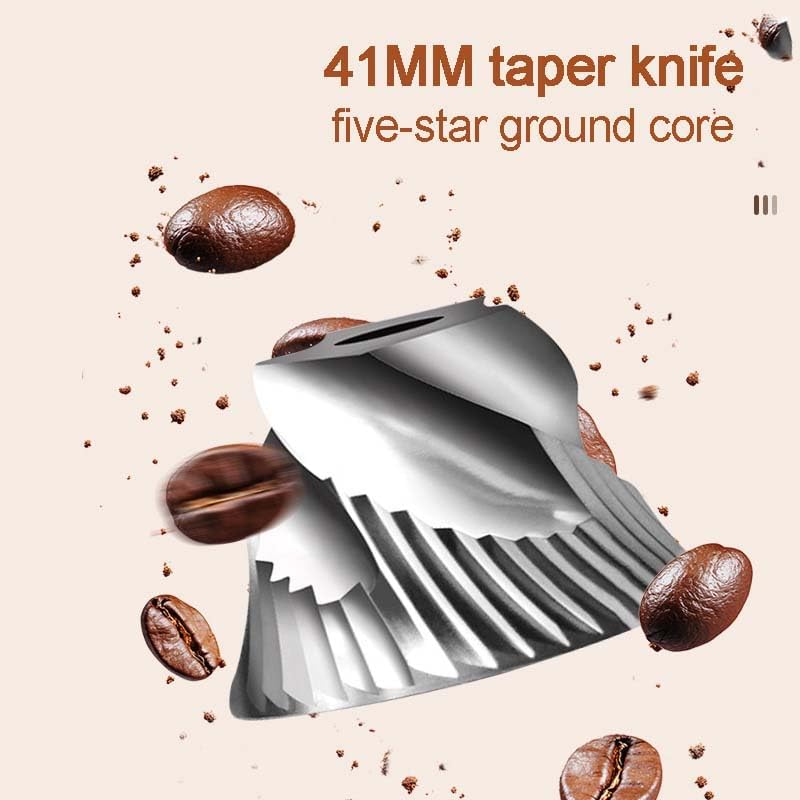 Portable Coffee Grinder with 60 Settings & 2600mAh Battery - 41mm Conical Burr, Touch Timer (5-98s), Pure Copper Motor for Espresso Coffee