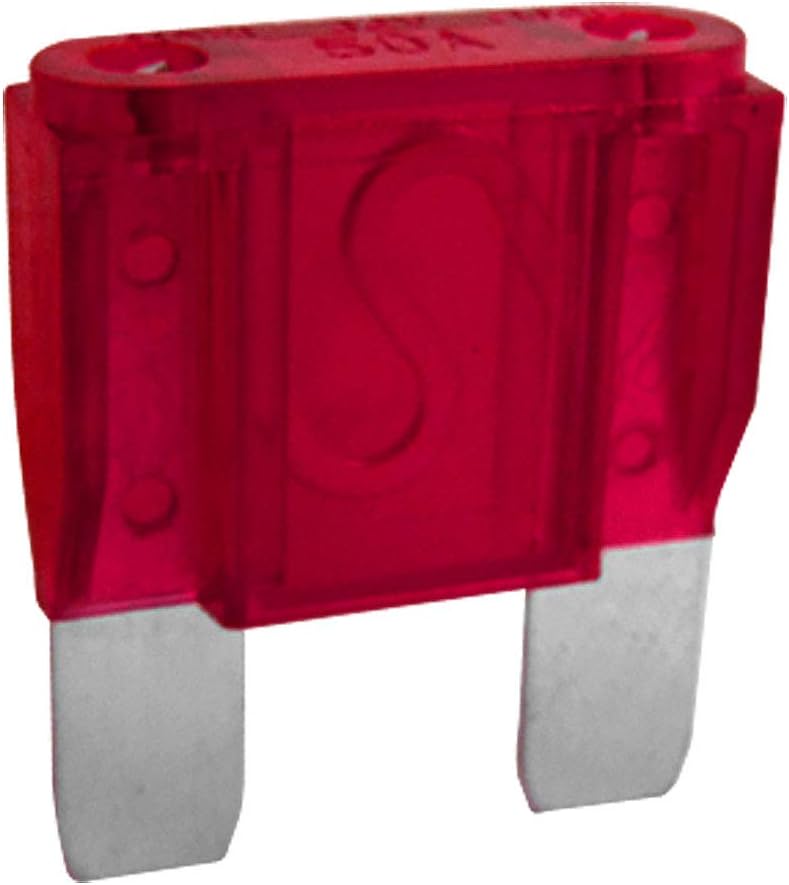 sourcing map Protección del Circuito 5 Unidades Coche 32V 50A Maxi Pala Fusible de Hoja Rojo