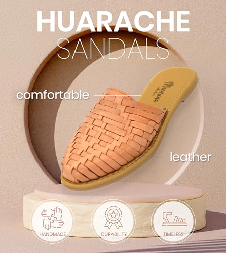 Macarena Collection Womens Shoes Leather Sandals for Women | Huarache Handmade Mexican Sandals Women | Comfortable & Stylish Womens Sandals 7023