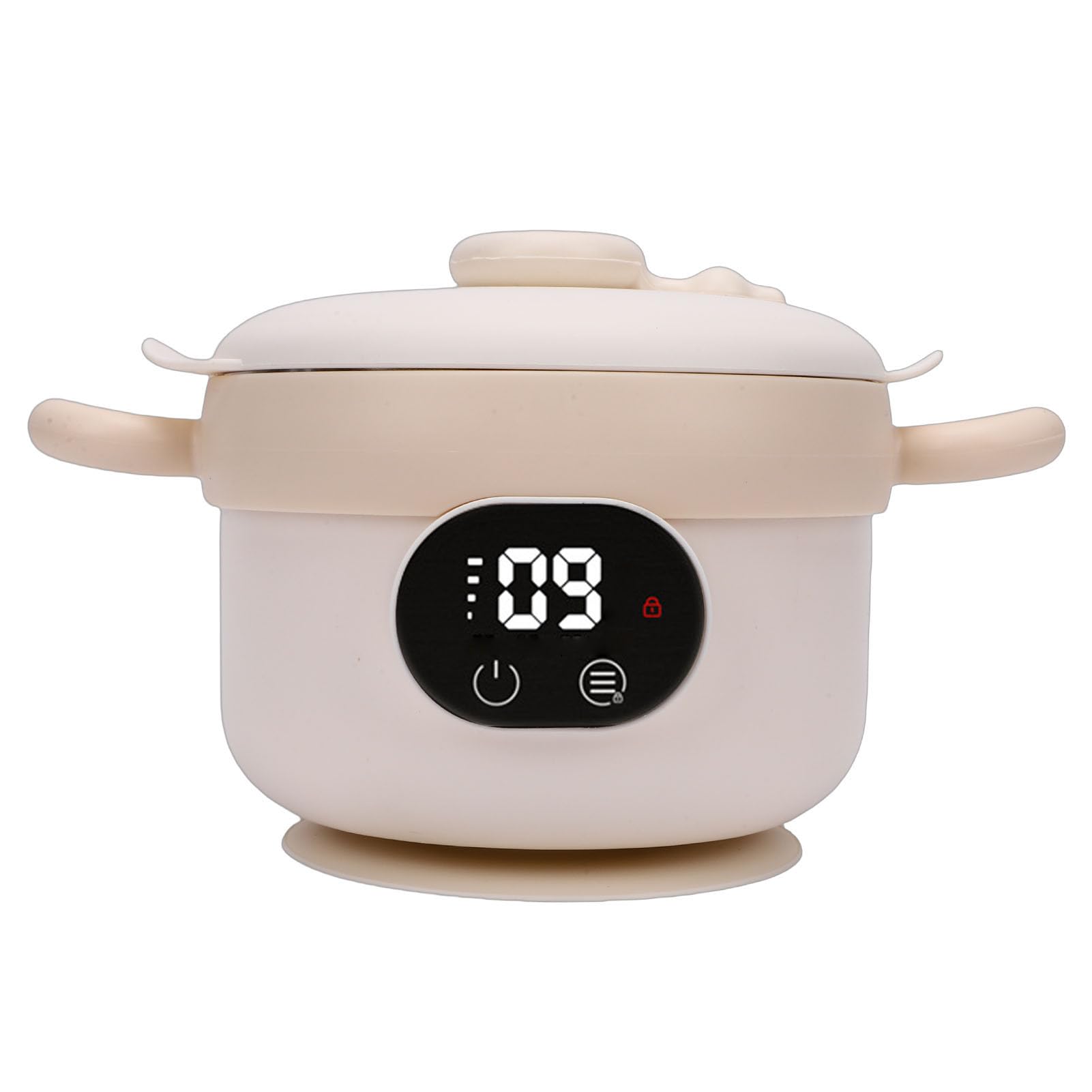 Bewinner Ciotola per Alimenti per Bambini a Temperatura Costante Riscaldamento Portatile Intelligente per Pasti per Bambini 185x125x105mm 1 unità (albicocca al latte)