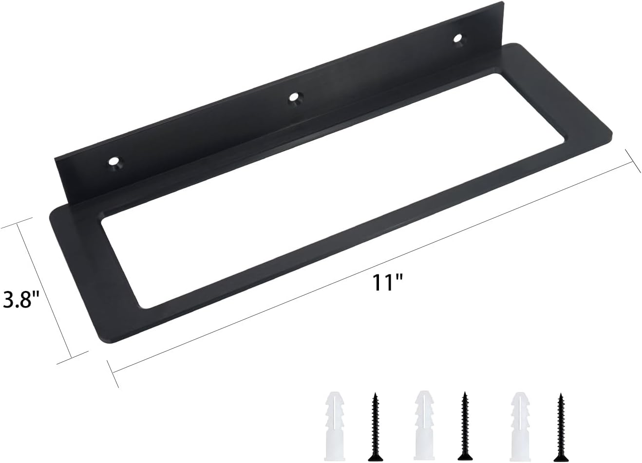 GeLive Wall Mounted Wine Bottle Holder Individual Wine Rack Aluminum Alloy Wine Collection Display Storage Organizer on Wood Surface Concrete Wall Kitchen Bar Home Wall Decor Matte Black 10 Pcs