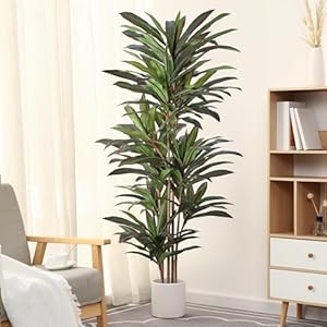 Dracaena Artificial Plant 6ft Red Yucca Silk Tree Faux Plants Indoor Tall Fake House Floor Plants Realistic Artificial Trees for Home Office Decor Indoor Outdoor Housewarming Gift Dracaena Artificial Plant 6ft Red Yucca Silk Tree Faux Plants Indoor Tall Fake House Floor Plants Realistic Artificial Trees for Home Office Decor Indoor Outdoor Housewarming Gift