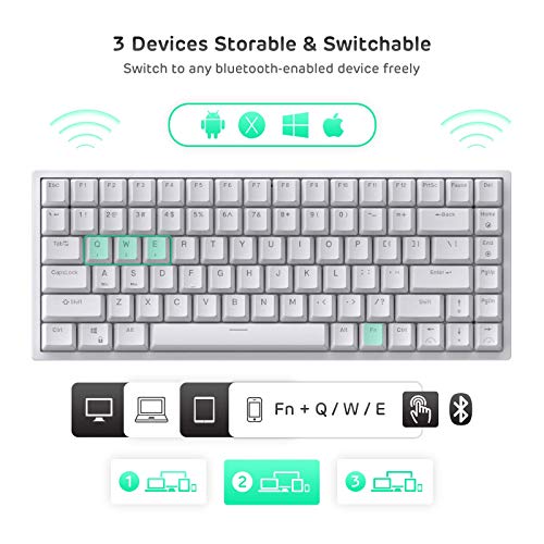 RK ROYAL KLUDGE RK84 Wireless Mechanical Gaming Keyboard - Image 4