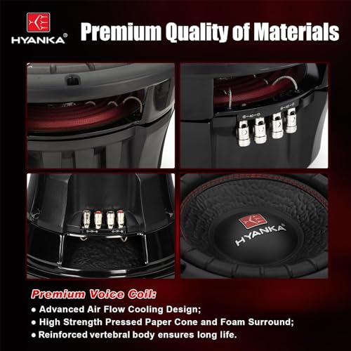 H YANKA BSC 12 2 12 Inch Car Subwoofer Powerful 1100W Peak Bass - Image 3