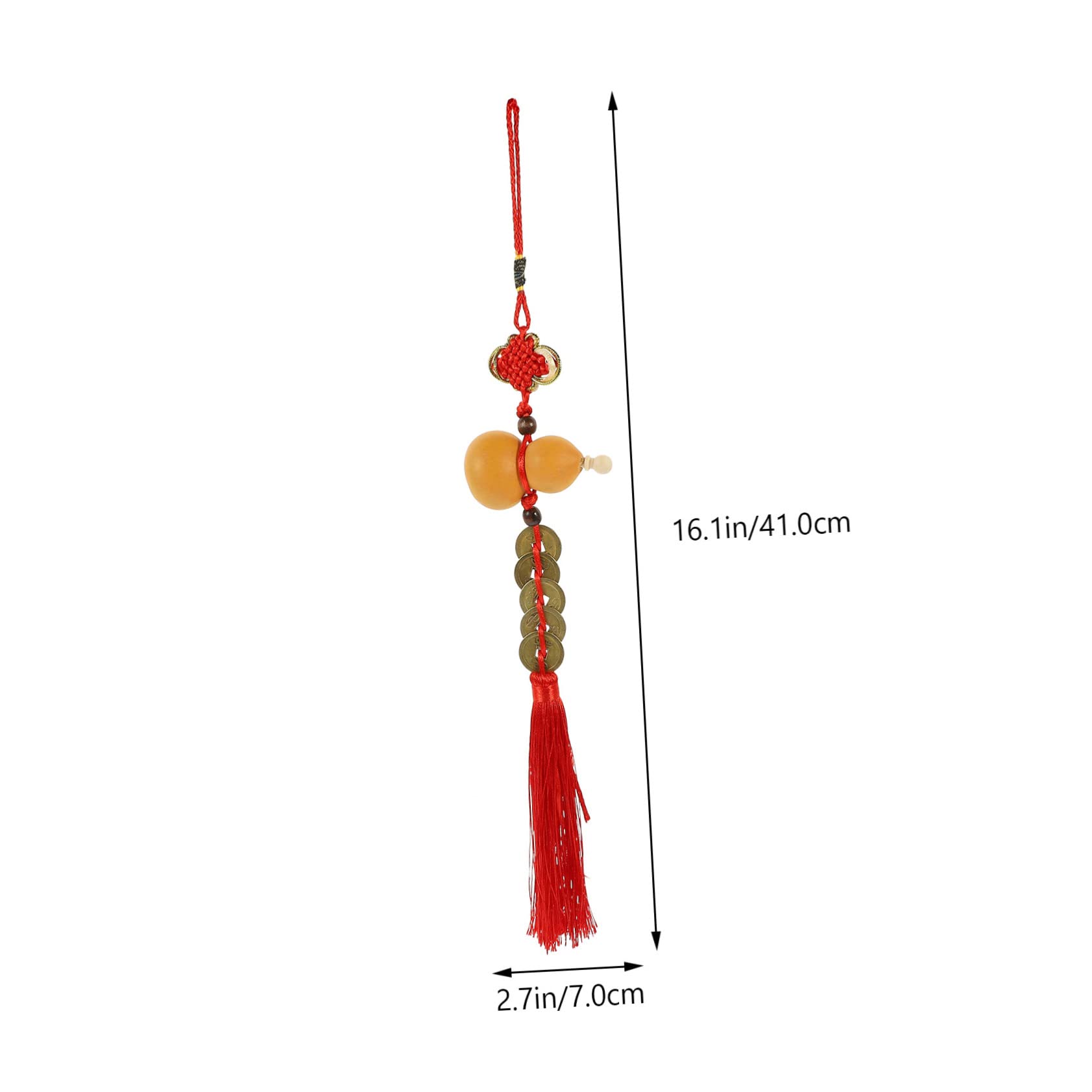 Alipis 10 Piezas pequeño Colgante de Calabaza Monedas Chinas Calabaza Feng Shui Colgador Pared colgadores Pared Decoracion Coche Adorno Colgante Colgantes con borlas Calabaza Natural
