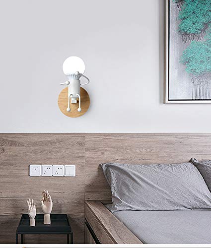 Amazon.co.jp : STGLED ブラケットライト ウッド 座る かわいい人形