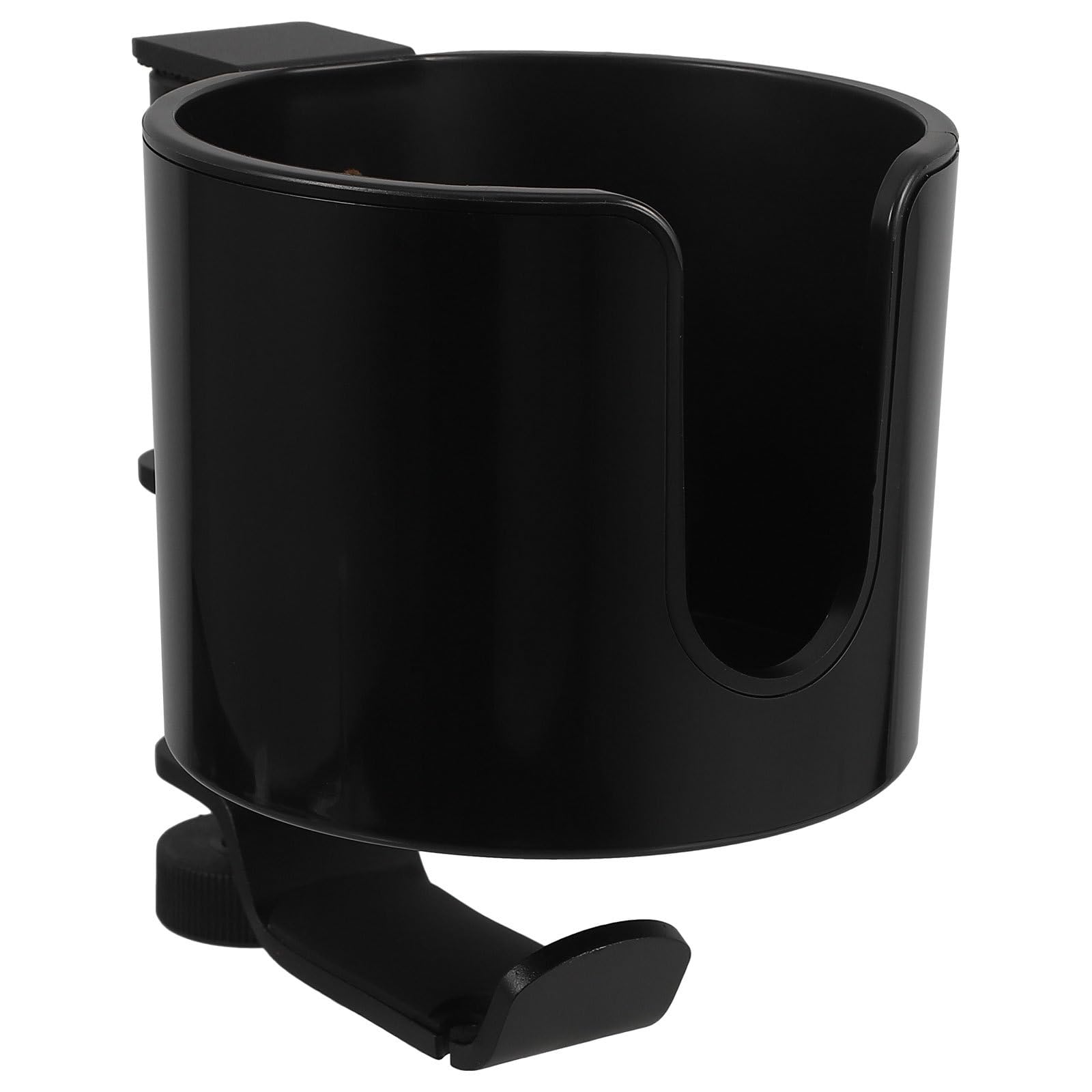 TOYANDONA Porta Cuffie da Tavolo con Supporto Girevole e Porta Tazza in Lega di Alluminio e Plastica, Facile da Installare, Leggero, per Scrivania e Tavolo da Spiaggia
