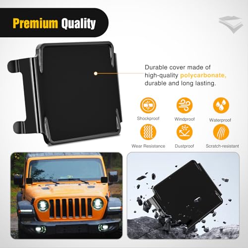 Image of Nilight 3 Inch Cube Light Pod Covers 2 PCS Black Color | Protective Durable Polycarbonate Lens, Waterproof Dustproof Scratch-Proof for Square Off Road Driving Lighting