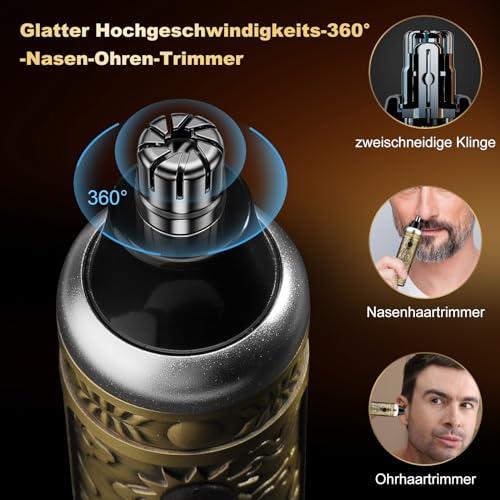 Suttik professioneller Haarschneider Trimmer Set für Männer Elektrischer Rasierapparat Rasierer Kabelloser Haarschnitt Haarschneidemaschine Barttrimmer LCD-Display Herren-Pflegeset Geschenke für ihn