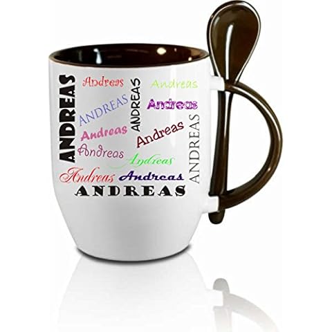 Tasse m. Löffel " Namenstasse " Löffeltasse Cover