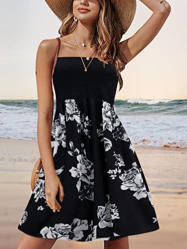 Image of Zyyfly Summer Strapless Dress for Women Tube Top Sundress Casual Beach Cover Ups
