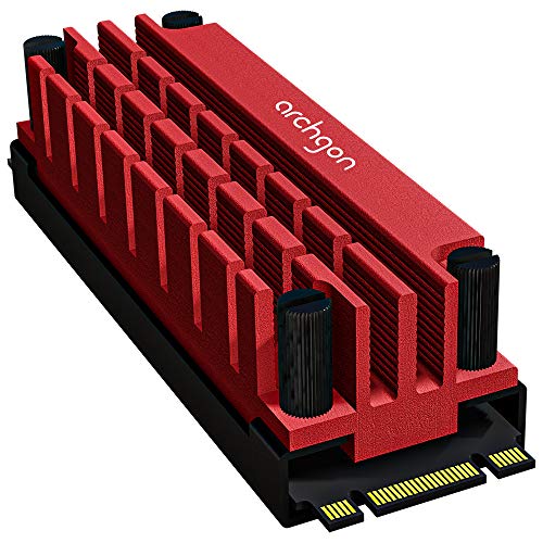 Image of Archgon HS-1110 SSD Heatsink Cooler for PCIe NVMe M.2 2280 SSD for Workstation Server Rugged Computer IPC Industrial Computer Gaming PC Use (Red)