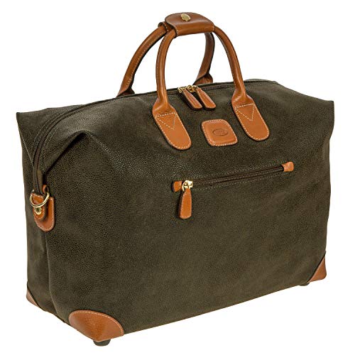 Bric's LIFE 18-Inch Cargo Duffle Bag - Luxury Duffle Bag for Travel - Weekender Bags for Women and Men - Faux Suede - Olive2