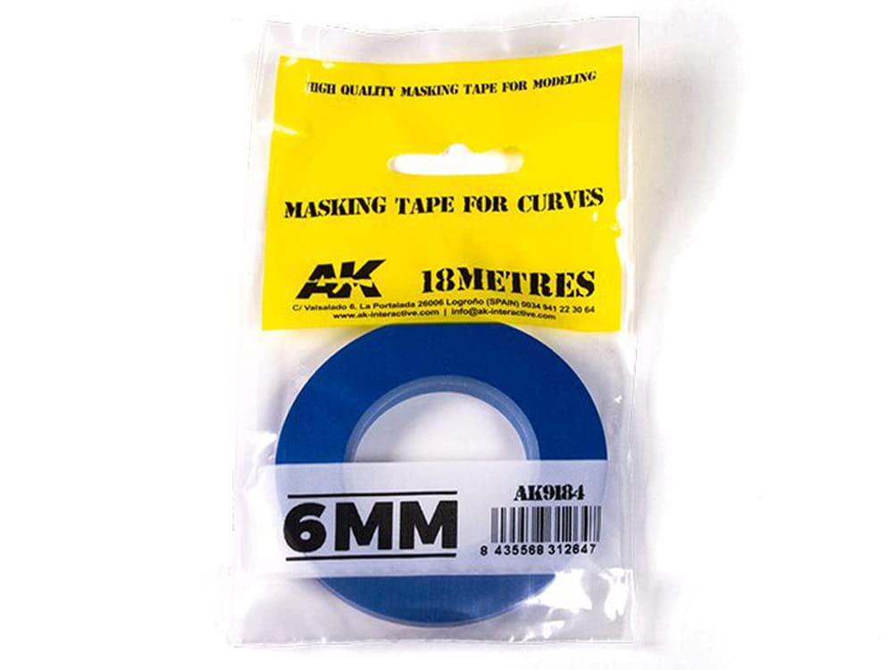 Ak Interactive Blue Ak Ak9184 Masking Tape For Curves 6Mm