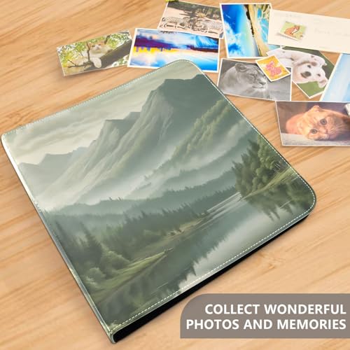 Álbum de Fotos Scrapbook Adhesivo con Cubierta de Cuero PU, 40 Páginas, 3 Anillas, Tamaño 8x10 para Memorias miniatura 5