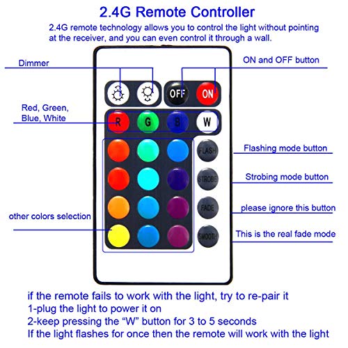 image for COODIA Aquarium Hood Lighting Color Changing Remote Controlled Dimmabl