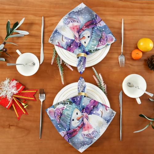 Servilletas de Tela Navidad Multicolor Set x6 20x20 in miniatura 5
