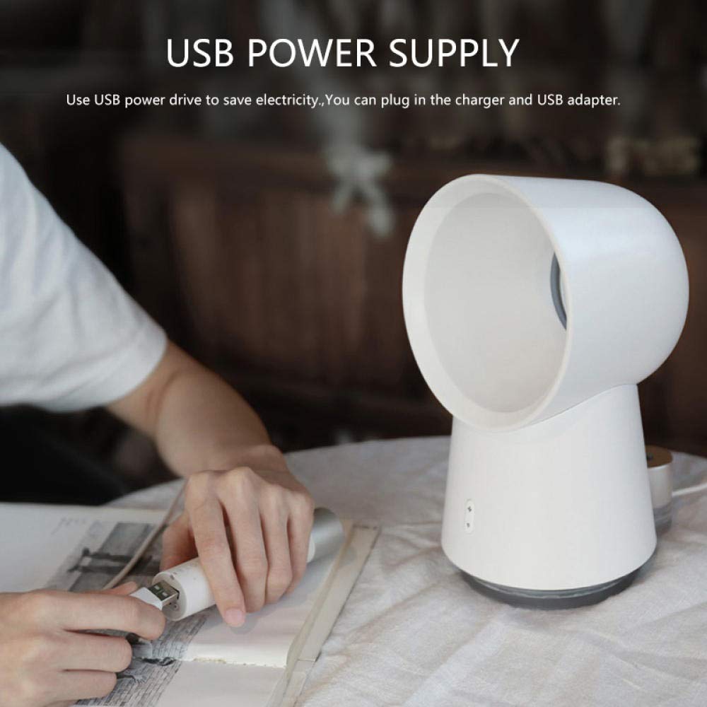 Humidificador de escritorio sin aspas con luz LED, humidificador portátil para el hogar y la oficina, aire refrescante y humedad para mayor comodidad