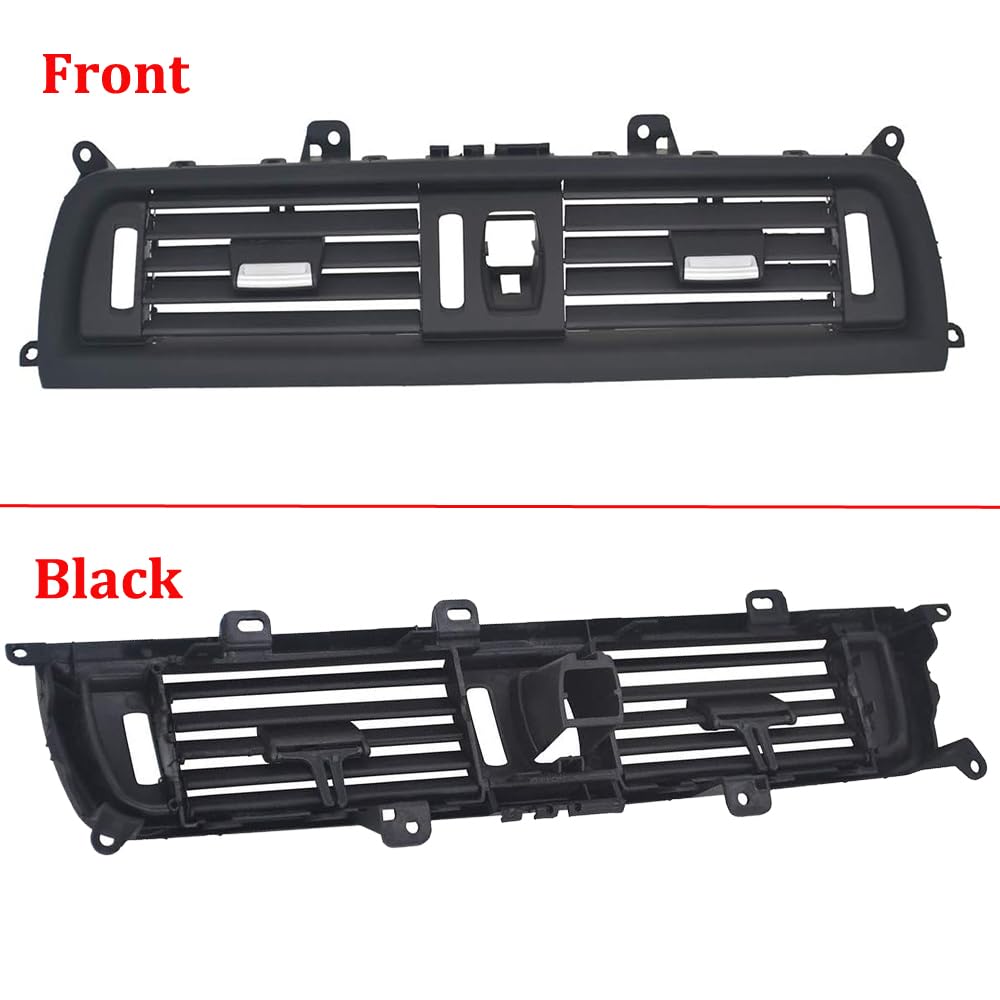 Griglia dell'aria anteriore di ricambio per B-MW serie 5, per prese d'aria centralizzate e ventilazione CA 520 523 525 528 530 535 550 F10 F11 F18 2010-2016 (Nero - con Cromo)