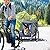 PawHut Folding Dog Bike Trailer Pet Cart Carrier for Bicycle Travel in Steel Frame - Blue & Grey