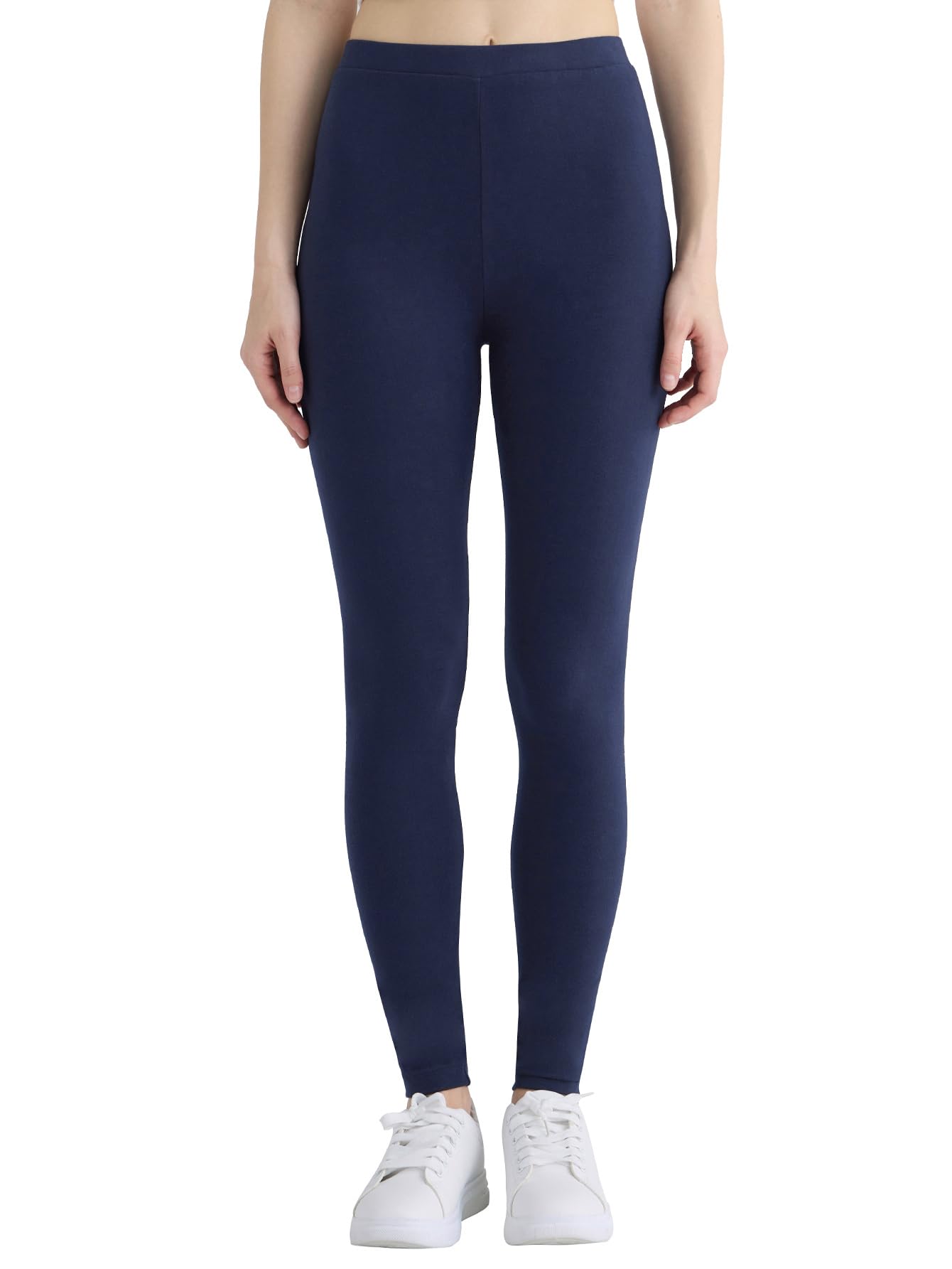 Weintee Women's 32" Inseam Tall Cotton Leggings Long Length — Navy by Amazon