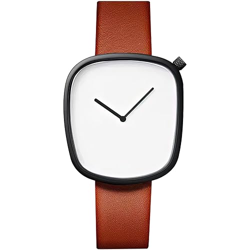 TOMI Fashion Business Mens Quartz Wrist Watches Waterproof Square Stainless Watch Gifts for Him Students Women Husband Boyfriend