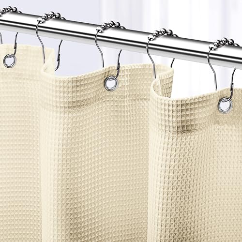 NEATERIZE Shower Curtain Cream - Hotel Style Cream...