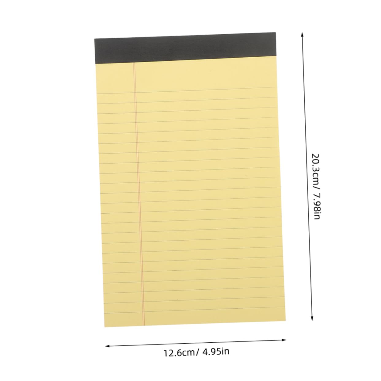 Cuaderno de Notas Rayado Amarillo de Papel, 12 Cuadernos Legales Portátiles