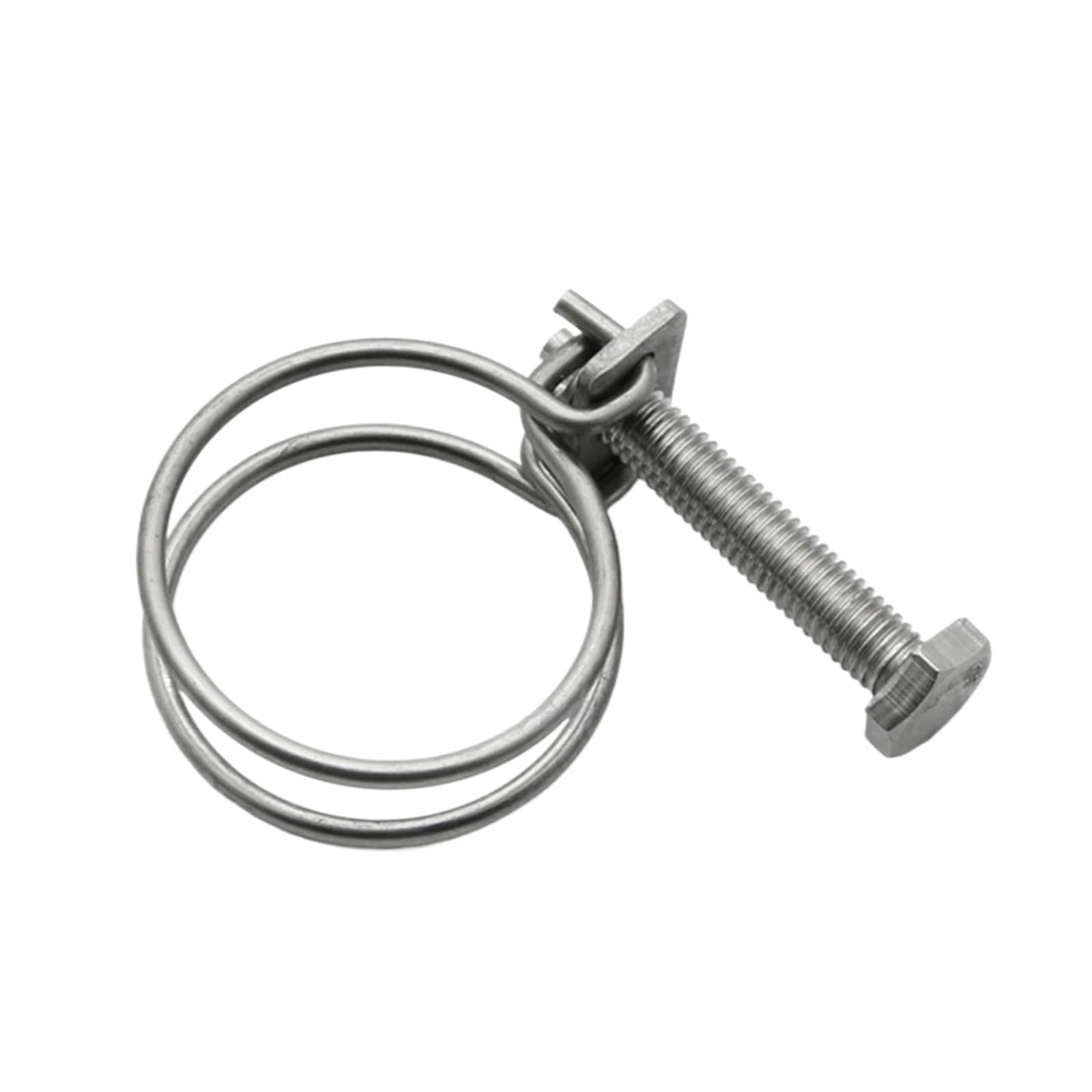 Abrazadera de manguera de doble línea Abrazaderas de manguera de doble alambre de alta resistencia, abrazadera de perno en T ajustable de plomería de acero inoxidable