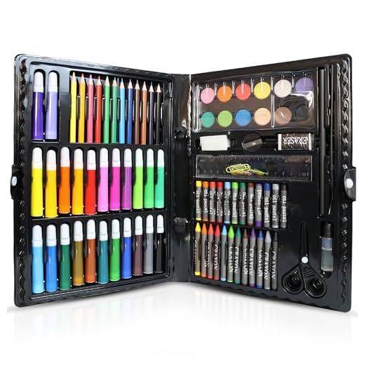 Maletin Pinturas para niños Completo Que Incluye crayolas, rotuladores, Acuarelas, lapices y mas Accesorios - Estuche Pintura para Manualidades Completo con 86uds