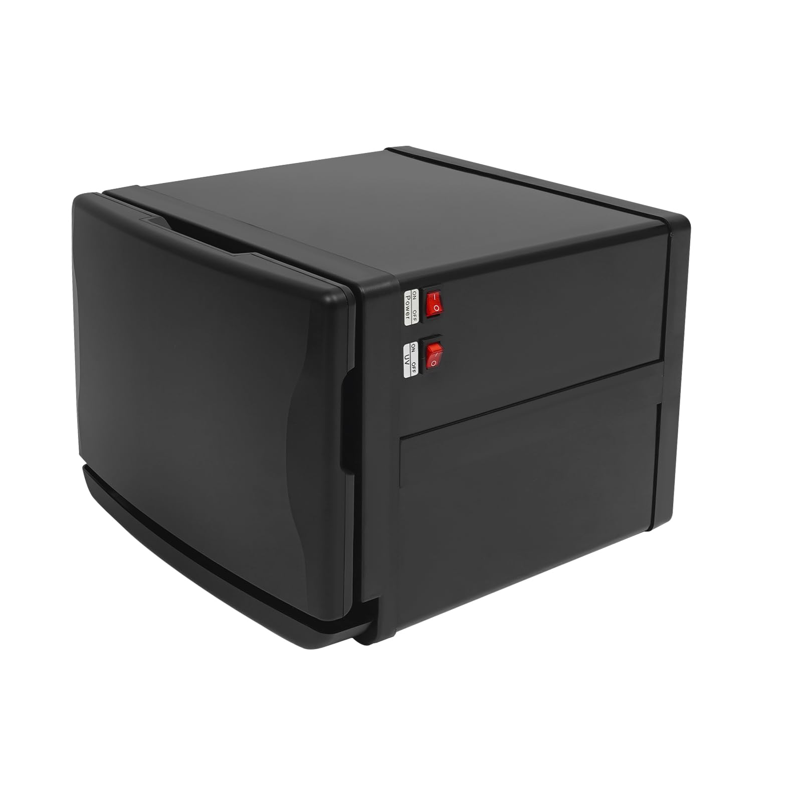 Handtuchwärmer 8L Legenkasten Schwarz mit Thermo-Desinfektion | Edelstahl 201 & Alu-Heizung. 30,5x30,5x24,5 cm. Für 8L Handtücher. Salon, Spa, Zuhause. Inkl. Auffangwanne & Griff