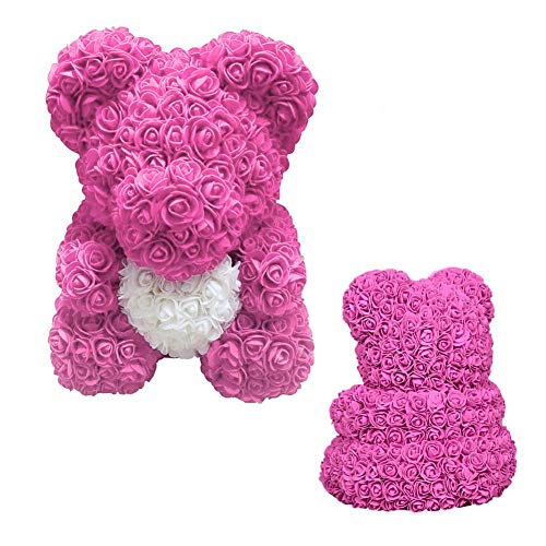 Riverry Muñeca de Oso de Peluche de Espuma de Polietileno, decoración de Boda, Rosa, Rosa