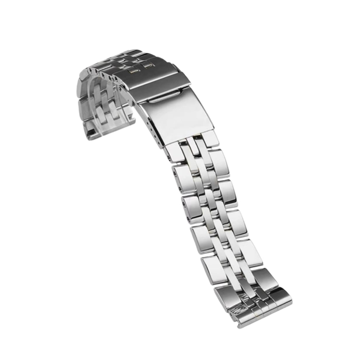 Cinturino Orologio Acciaio Inox 18mm 20mm 22mm 24mm Terminali Curvi, Fascia Metallo Bracciale per Breitling-Argenteo 18mm
