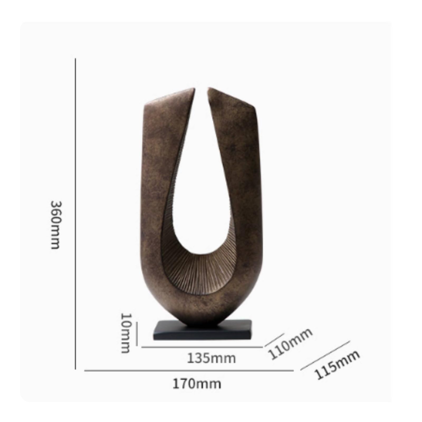Sculpture Table avec Socle Abstraite Sculpture Table Moderne Statue pour Salon, Bureau, Entrée, Moderne Minimaliste, Sculpture Géométrique Abstraite A