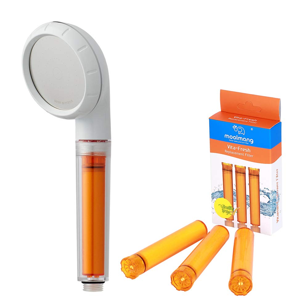 Moolmang Vitafresh Plus Shower Head with Advanced Vitamin C Cartridge 3pc in 1 Pack