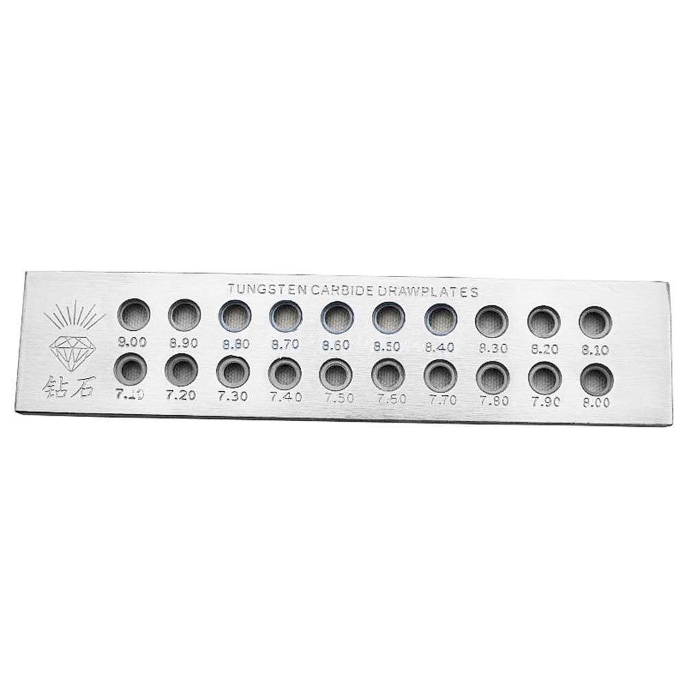 20 Holes Tungsten Carbide Wire Drawplate for Jewelry Making Round Shape 7.1-9.0mm