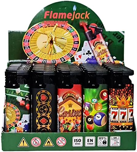 Zactly - 5 x FlameJack Colourful Windproof Dustproof Jet Lighters Really Powerful  LIMITED EDITION (Glitter Texture)