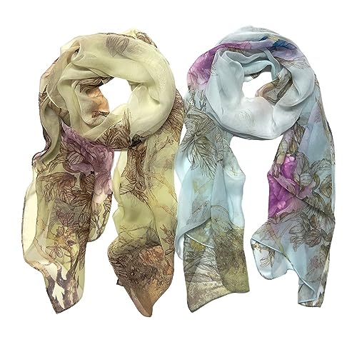 Humble Hilo Pattern Chiffon Scarf Sheer Lightweight Headband Accessory for Women