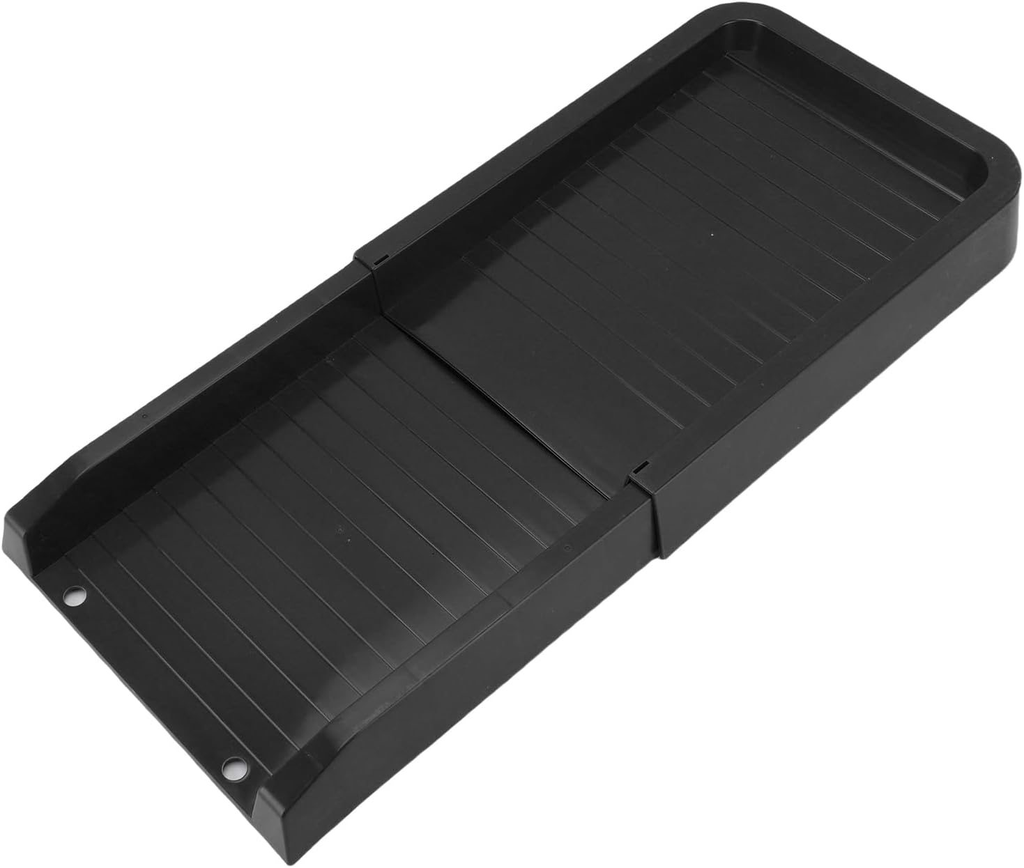 Rain Gutter Downspout Extension, Weather Proof PP, 23.6in Length, 10in Width - Prevents Soil Erosion, Splash Block Design, Easy Outdoor Installation (Black)