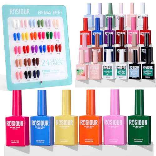 Set de esmaltes en gel 24 colores 18ml Rosiour miniatura 1