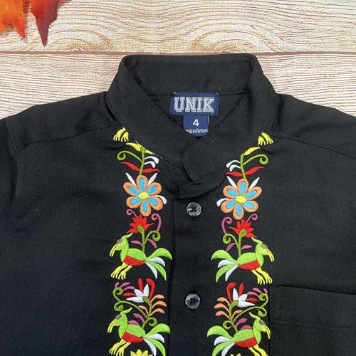 Premium Quality Boys Guayabera, Western Cowboy Theme Shirts, Button Down, Detailed Embroidery, and Fine Stitching3