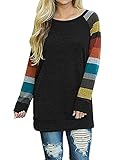 VEIMEILI Women's Cotton Knitted Long Sleeve Lightweight Tunic Sweatshirt Tops