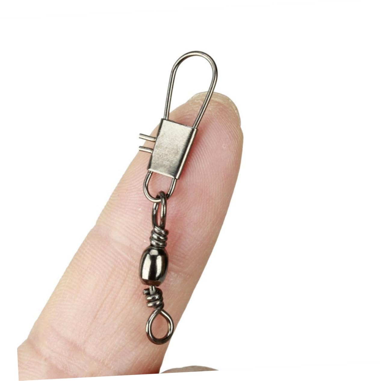 Mipcase Anello Di Collegamento Di Pesca Connettore Esca Girevole Cuscinetti Girevoli Da Pesca Girelle Da Connettore a Scatto e Con Paillettes Girella Da