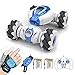 Consegna 3~7 Giorni, Teeggi Auto Acrobatica Telecomandata, Sensore Di Gesto,Macchinina Car Elettrica Deformabile,Fuoristrada RC 4WD,Deriva a 360°, Regali per Bambini, 2 Batterie (Blu)