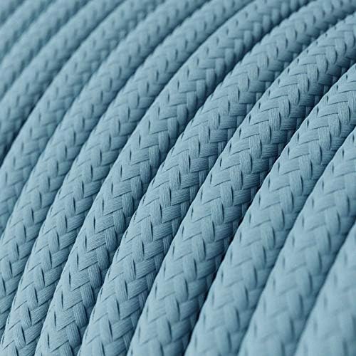 CA Creative Cables Baby Blue Rayon Covered Round Electric Cable - RM17-150ft, 3 x 18 AWG