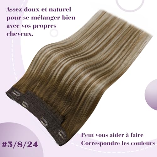 Extension Fil Invisible Cheveux Naturel 80g Volume Ajustable