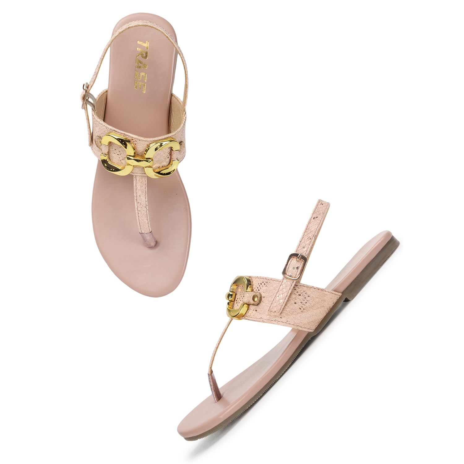 TRASE Casual Flat Sandals For Women (46036, Pink, 7 UK) (B0D4ZC44G8) Amazon Price History, Amazon Price Tracker