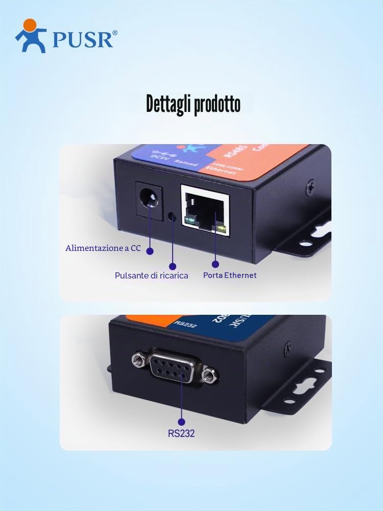 TCP232-302 TCP IP Supporto DNS DHCP Modbus Gateway server per dispositivi seriali convertitore da rs232 a ethernet