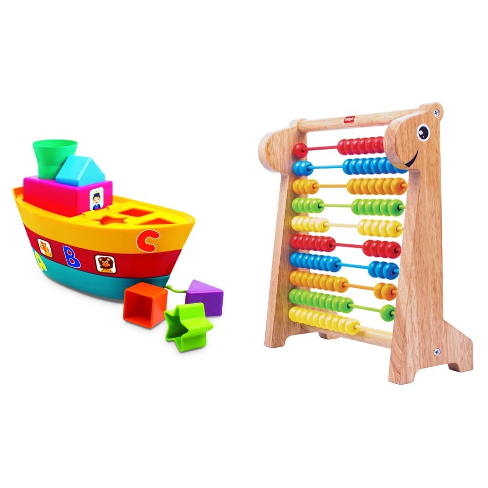 Giggles Wood Educational Toy, Multicolour, Ages 2 and Up & Giggles Stack a Boat, Multi Color (B098MV393Y) Amazon Price History, Amazon Price Tracker
